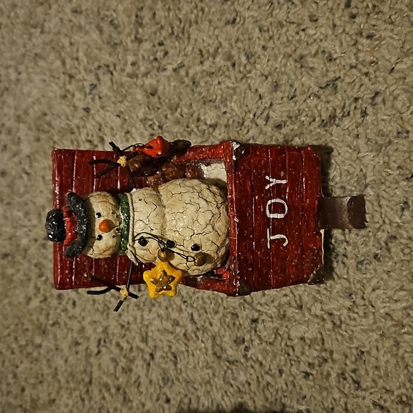 Stocking holder hanger Bobble snowman - Picture 1 of 3